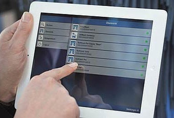 System WashTec Plus am Tablet 